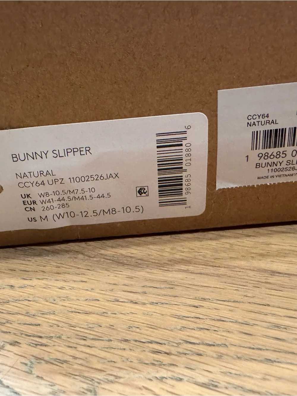 Coach Caramel Plush Bunny Slippers